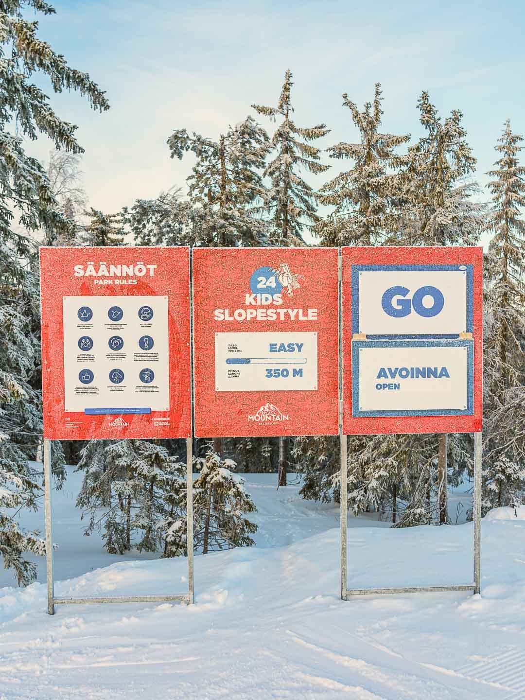 Kids Slopestyle -kyltit.