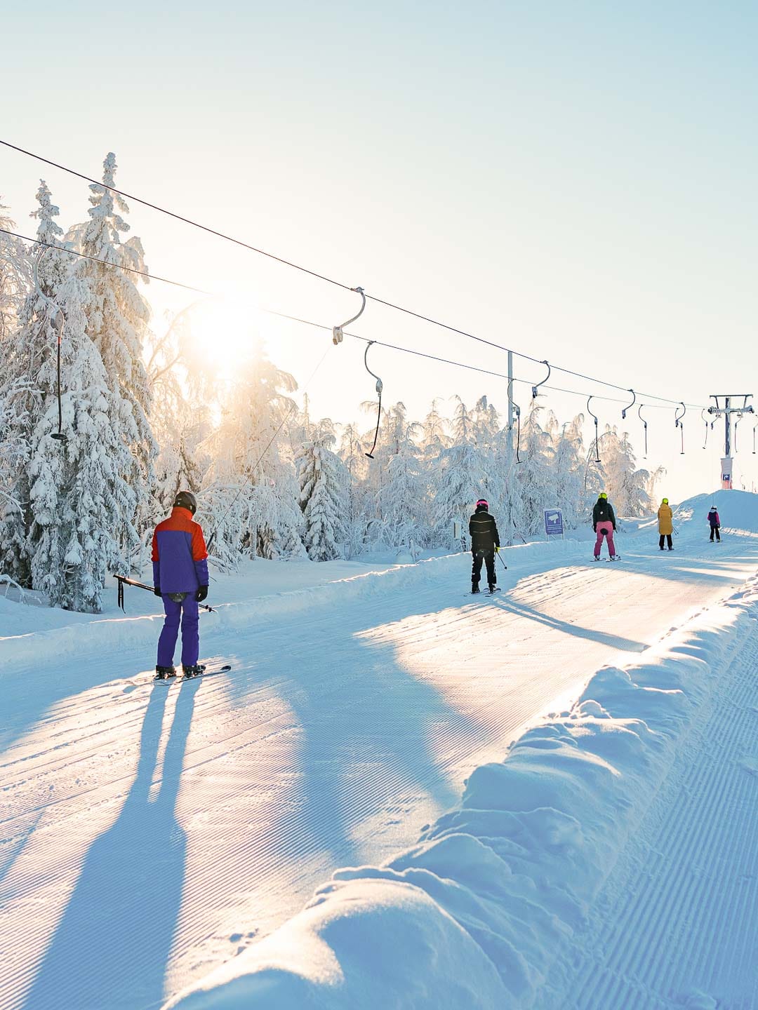 Laskijoita sompahississä.
